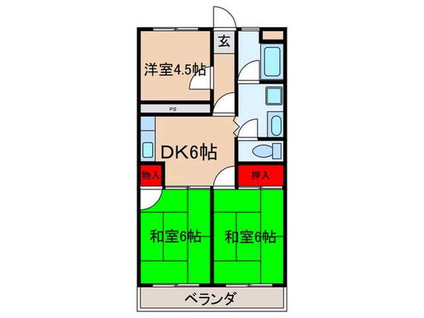 第２学園サンハイツの物件間取画像